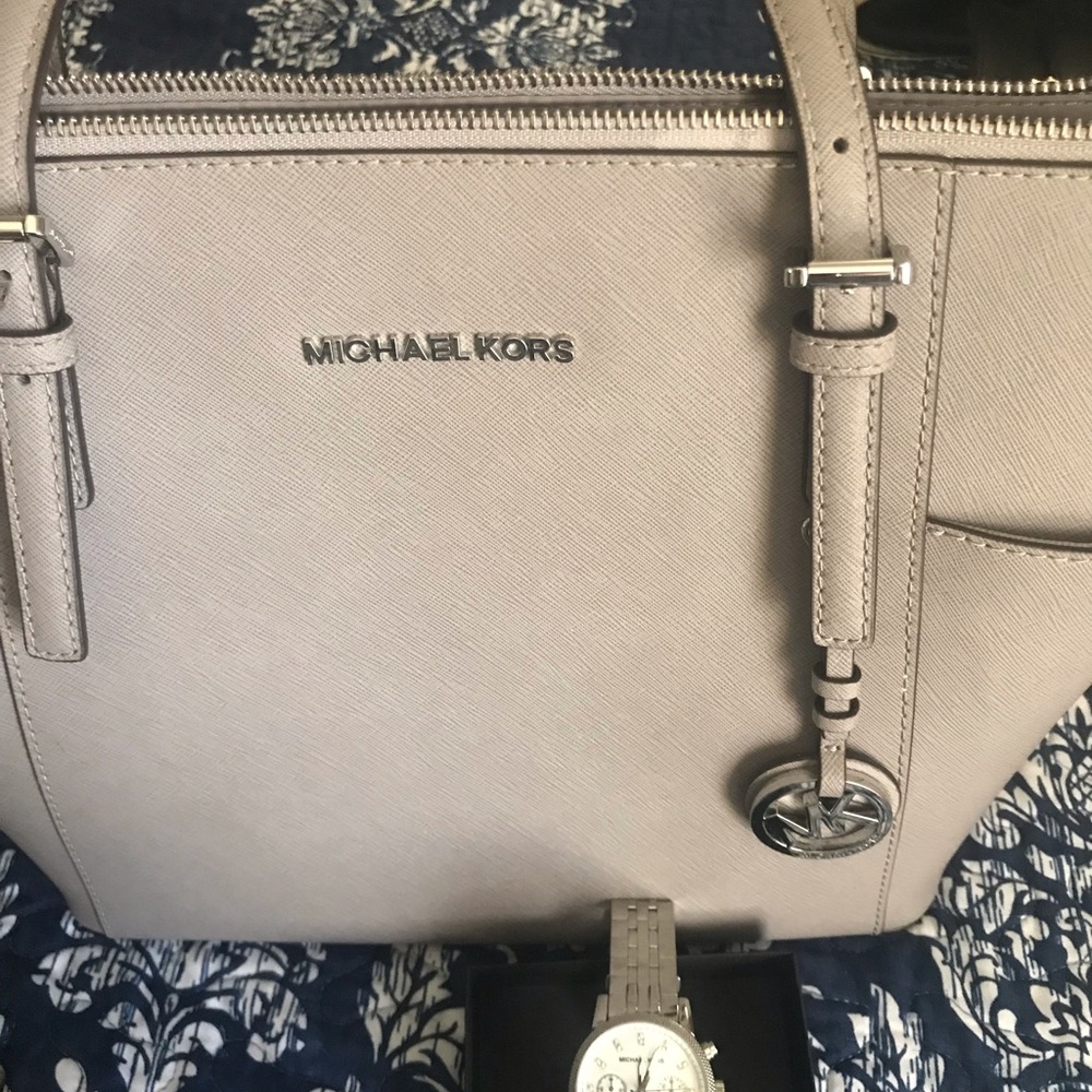 Michael Kors grey tote with dust bag